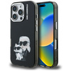 Etui Karl Lagerfeld IML Aquarelle Karl   & Choupette & Logo do iPhone 16 Pro Max czarny