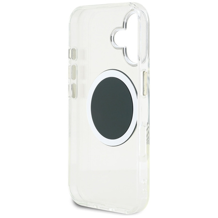 GUESS ETUI POKROWIEC DO IPHONE 16 DO MAGSAFE LOGO METALOWE OKRĘG ZŁOTE