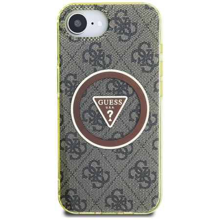 GUESS ETUI CASE IML METAL GLITTER DO IPHONE 16E DO MAGSAFE CIRCLE TRIANGLE
