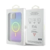 Etui Guess IML Iridescent MagSafe do iPhone 15 Plus - fioletowe