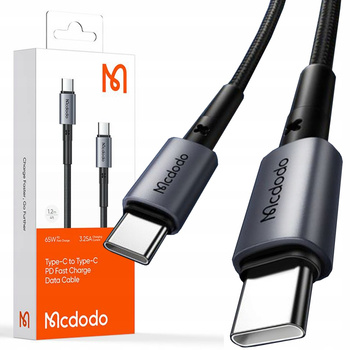 MCDODO KABEL USB-C SZYBKIE ŁADOWANIE DO SAMSUNG APPLE USB TYP C 3A 65W 1M