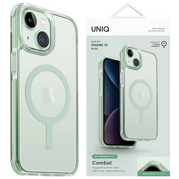 Etui UNIQ Combat Magclick Charging na iPhone 15 Plus / 14 Plus - miętowe