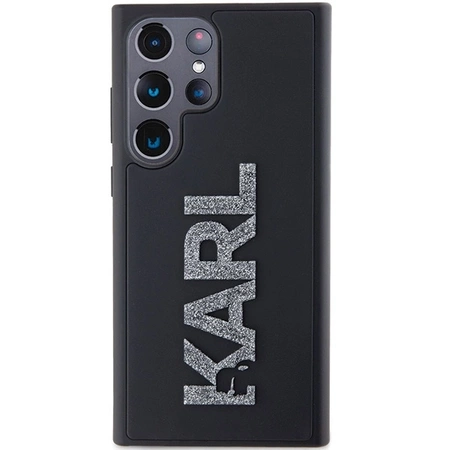 Etui Karl Lagerfeld 3D Rubber Glitter Logo na Samsung Galaxy S23 Ultra - czarne