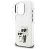 Etui Karl Lagerfeld IML Aquarelle Karl & Choupette & Logo do iPhone 16 Pro biały