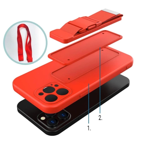 HURTEL ETUI ROPE CASE ŻELOWE DO SAMSUNG GALAXY S21 5G Z TORBĄ I ŁAŃCUSZKIEM