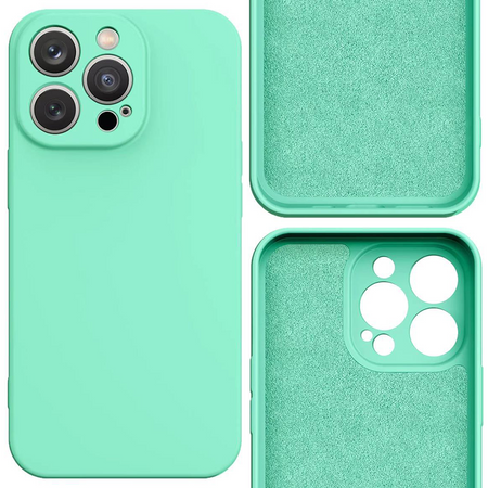 Silicone case etui iPhone 13 Pro Max silikonowy pokrowiec miętowozielone