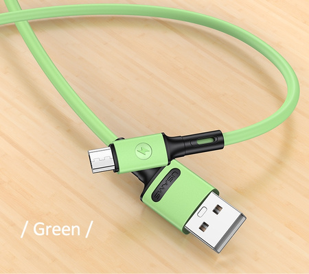 USAMS KABEL MICRO USB 2A DO TELEFONÓW 1M ZIELONY Z FUNKCJĄ FAST CHARGE