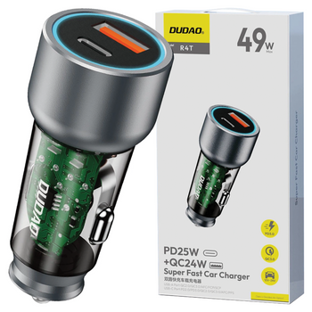 DUDAO ŁADOWARKA SAMOCHODOWA 30W DO USB-A USB-C DO TELEFONÓW IPHONE 12 13 14