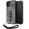 Etui Karl Lagerfeld KLHCN61PSQRKS na iPhone 11 / Xr - srebrne Sequins Cord