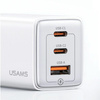USAMS ADAPTER SIECIOWY 2XUSB-C 65W DO MAGSAFE PD3.0 QC3.0 SZYBKIE ŁADOWANIE