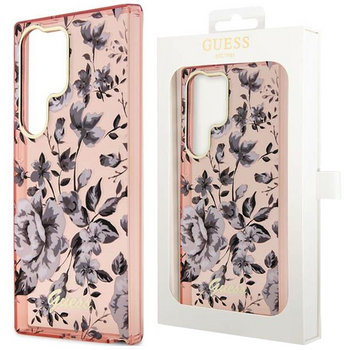 Etui Guess GUHCS23LHCFWSP S23 Ultra S918 - różowe Flower Collection