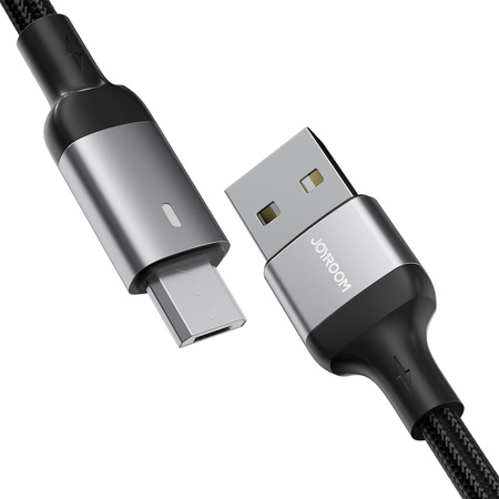 Joyroom kabel USB - micro USB 2.4A do szybkiego ładowania i transferu danych 2 m czarny (S-UM018A10)
