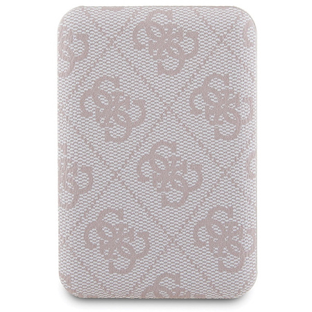 Zestaw Guess GUBPM5P15X4GEMGP iPhone15 Pro Max 6.7 hardcase + Powerbank 5000mAh MagSafe różowy/pink 4G Metal Logo