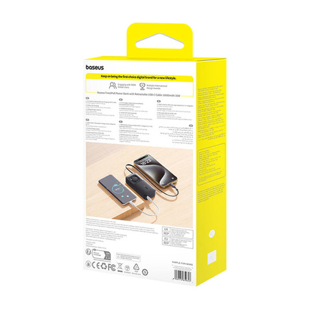 BASEUS POWERBANK OS FREE2PULL 10000MAH DO TELEFONÓW IPHONE SAMSUNG Z KABLEM