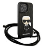 KARL LAGERFELD ETUI DO IPHONE 13 PRO 13 HARDCASE SKÓRA MONOGRAM PATCH BLACK
