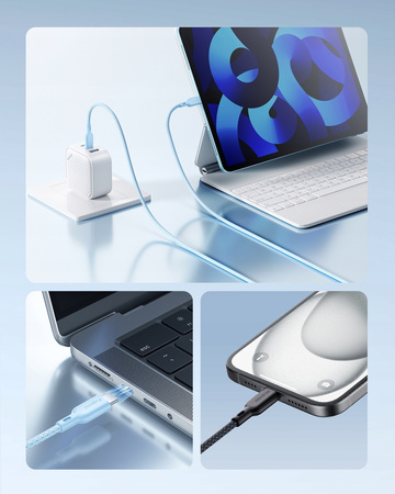 INNOSTYLE KABEL USB-C SZYBKIE ŁADOWANIE DO IPHONE SAMSUNG USB TYP C 60W 2M