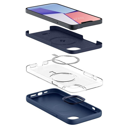 SPIGEN SILICONE FIT MAG MAGSAFE IPHONE 14 PLUS NAVY BLUE