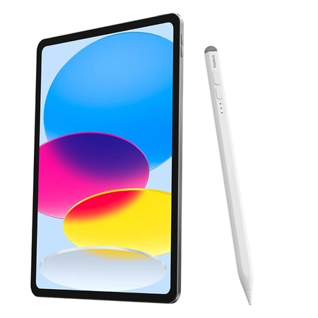 Rysik z aktywną końcówką Baseus Smooth Writing 2 Overseas Edition do iPad z kablem USB-C i wymienną końcówką - biały