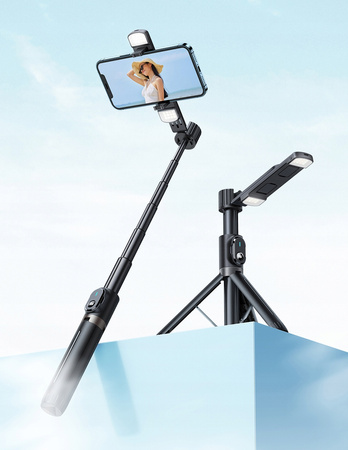 Double Shot kijek, selfie stick, tripod, bluetooth, statyw, bia³y, McDodo