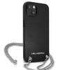 Karl Lagerfeld KLHCP13SPMK iPhone 13 mini 5,4" hardcase czarny/black Leather Textured and Chain