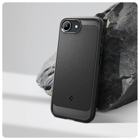 SPIGEN ETUI RUGGED ARMOR DO MAGSAFE DO IPHONE 16E MATTE BLACK OCHRONA