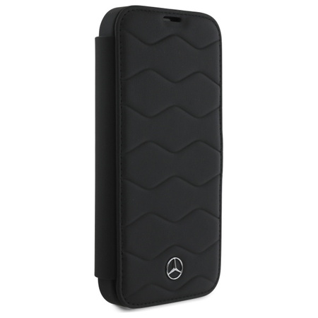 Mercedes MEBKP16X23RWRSK iPhone 16 Pro Max 6.9 czarny/black bookcase MB Waves Leather
