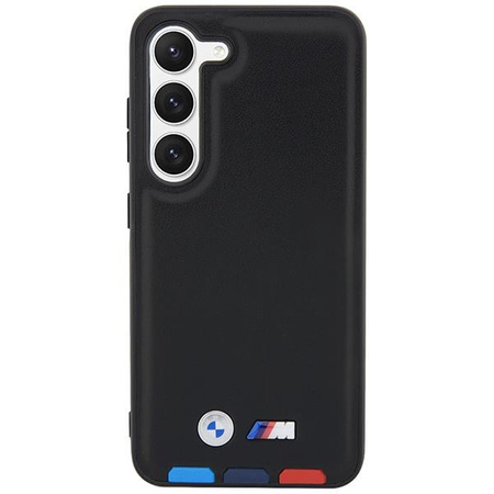 Etui BMW BMHCS23M22PTDK S23+ S916 - czarne Leather Stamp Tricolor