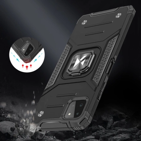 WOZINSKY RING ARMOR ETUI HYBRYDOWE DO SAMSUNG GALAXY A22 4G Z OCHRONĄ ROGÓW