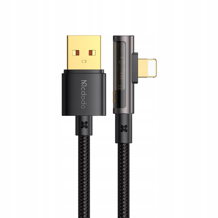 MCDODO KABEL KĄTOWY USB LIGHTNING SZYBKIEGO ŁADOWANIA 36W DO IPHONE 14 1M