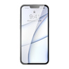 Baseus Frosted Glass Case etui pokrowiec do iPhone 13 sztywna obudowa z żelową ramką przezroczysty (ARWS000602)