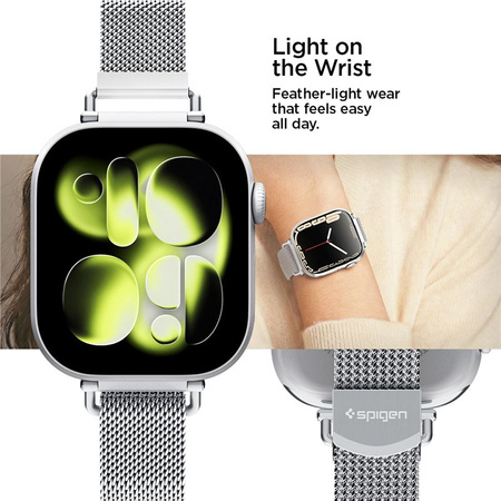 Spigen Metal Band, silver - Apple Watch 42mm/41mm/40mm