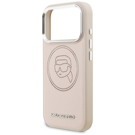 Etui Karl Lagerfeld K Head Point Logo MagSafe do iPhone 17 Pro różowy