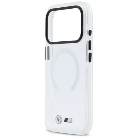 Etui BMW M IML Shockproof Metal Logos    MagSafe do iPhone 17 Pro Max przezroczysty