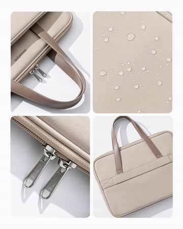 INNOSTYLE DAMSKA TORBA NA LAPTOPA 15 6 16 WODOODPORNA OMNIPROTECT BEŻOWA