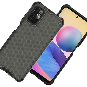 Honeycomb etui pancerny pokrowiec z żelową ramką Xiaomi Redmi Note 10 5G / Poco M3 Pro czarny