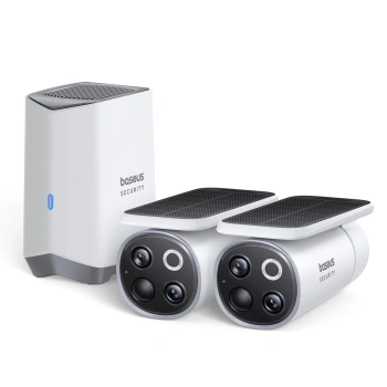 Zewnętrzny zestaw monitoringu Baseus Security S1 Pro Dual 3K (2 kamery) - biały