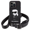 Etui Karl Lagerfeld Crossbody Silicone Ikonik do iPhone 15 Pro - czarne