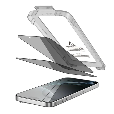 TECH-PROTECT SZKŁO PRYWATYZUJĄCE QUICK SET SPY+ DO IPHONE 16 PRO 2-PACK