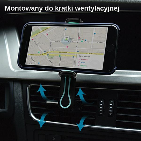 USAMS UCHWYT TUIYERFX SERIES DO KRATKI WENTYLACYJNEJ TELEFONÓW SAMOCHODOWY