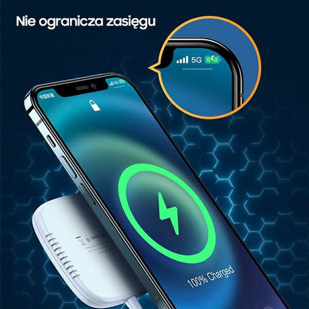 USAMS ŁADOWARKA INDUKCYJNA DO IPHONE 12 13 14 15 15W MAGNETYCZNA WYSOKA MOC