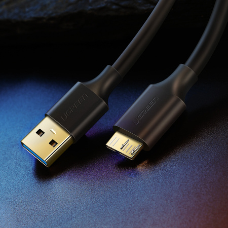 Ugreen kabel przewód USB-A 3.0 - Micro USB-B SuperSpeed 5Gb/s 1m czarny (US130)