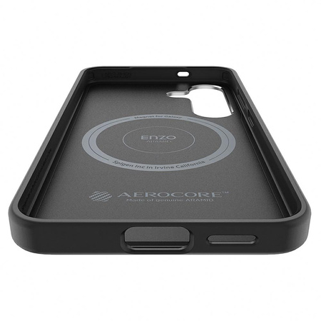 Etui Samsung Spigen Enzo Aramid Magnet do Galaxy S25 czarno-srebrny