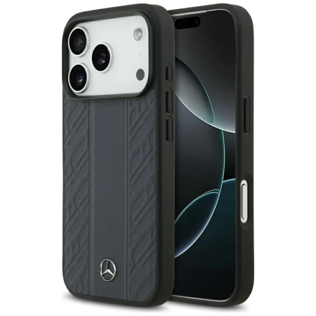 MERCEDES ETUI LEATHER LAUREL LEAVES STRIPES MAGSAFE DO IPHONE 17 PRO