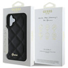GUESS ETUI CASE HARDCASE DO IPHONE 16 61 CZARNY QUILTED METAL LOGO