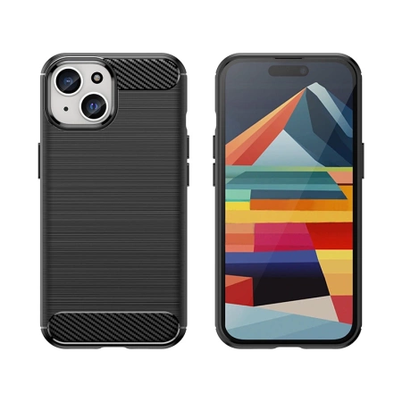 HURTEL CARBON CASE ETUI DO IPHONE 15 ELASTYCZNE Z WZOREM KARBONOWYM