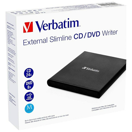VERBATIM NAGRYWARKA ZEWNĘTRZNA USB 2.0 DO KOMPUTERA DO NAGRYWANIA CD
