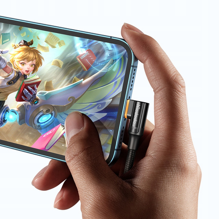 MCDODO KABEL KĄTOWY USB-C LIGHTNING SZYBKIE ŁADOWANIE 36W DO IPHONE LED 1M