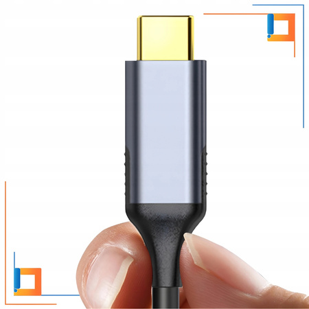 CO2 KABEL USB-C DISPLAY PORT PRZEJŚCIÓWKA ADAPTER HUB USB TYP C DP 8K 60HZ 2M