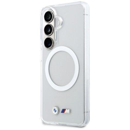Etui BMW IML Shockproof Metal Logo MagSafe do Samsung Galaxy S26 przezroczysty