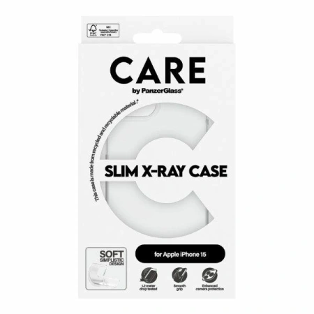 Etui CARE by PanzerGlass Slim X-Ray Case na iPhone 15 - przezroczyste